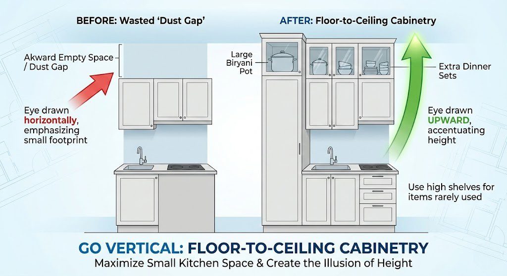 Small Kitchen Layout Ideas Floor To Ceiling Cabinetry