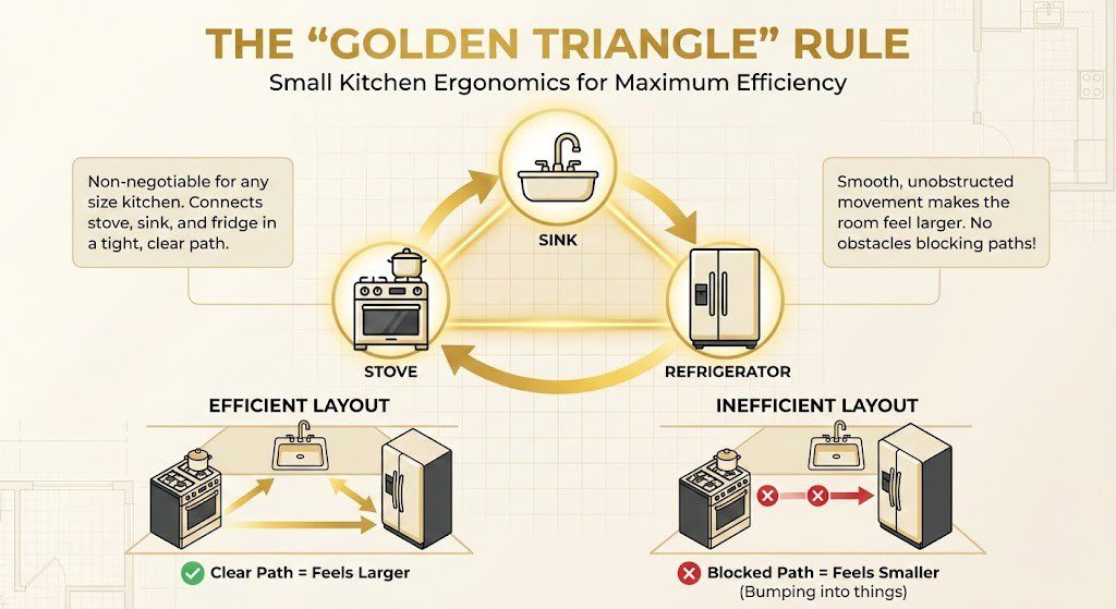 Small Kitchen Layout Ideas Golden Triangle Rule